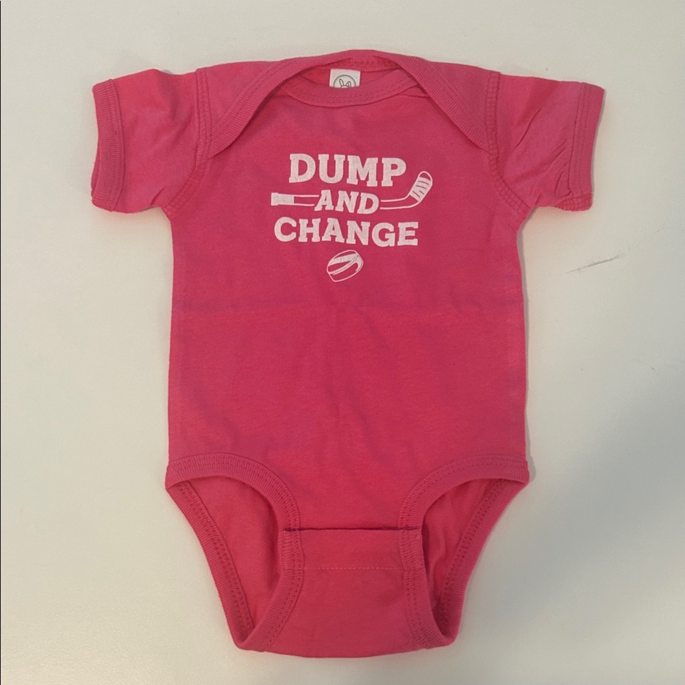 Funny hockey Pink Baby Onesie